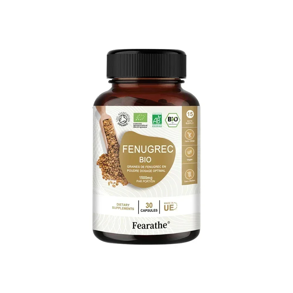Fenugreek 1500 mg - Organic Fenugreek, Rich in Protein and Vitamins - Helps with Digestion, Cholesterol, Weight Management