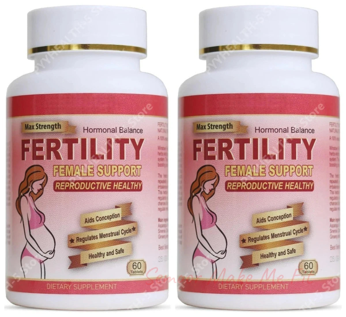 Fertility Tablets for Women, Female Prenatal Vitamin Supplements, Support Ovulation & Conception, 60 Count Daily Routine