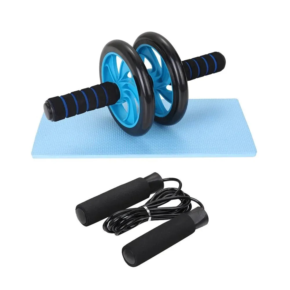 Home Fitness Set: Abdominal Wheel Roller, Push - Up Bar, and Jump Rope - Semoor Make Me Fit