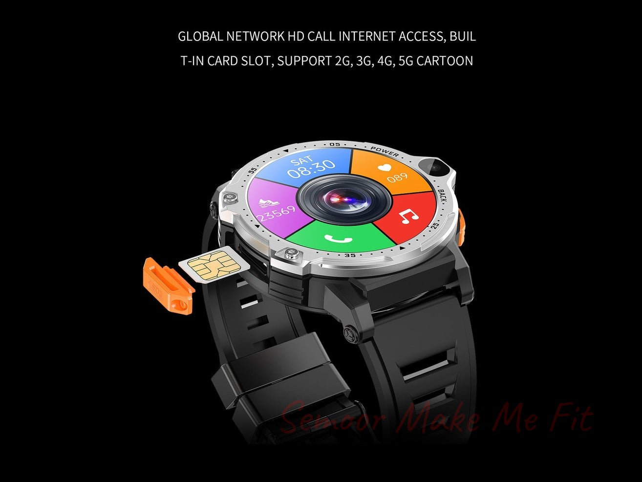AP6 Smart Watch Dual Camera 4G Plug-in Card