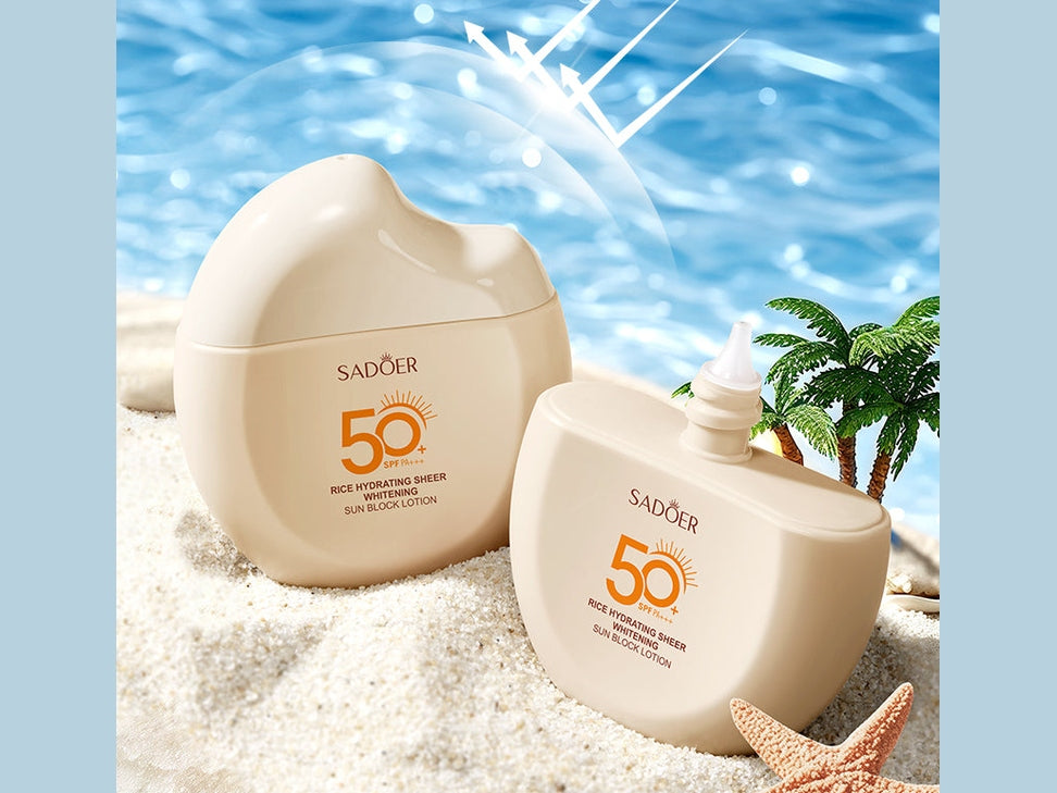 Rice Moisturizing Sunscreen SPF50 PA++ Whitening Lotion 60g