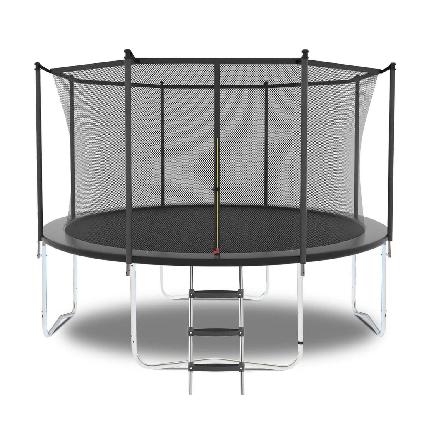 8FT Trampoline With Safety Enclosure Net, Outdoor Trampoline With Heavy Duty Jumping Mat And Spring Cover Padding For Kids And Adults - Semoor Make Me Fit