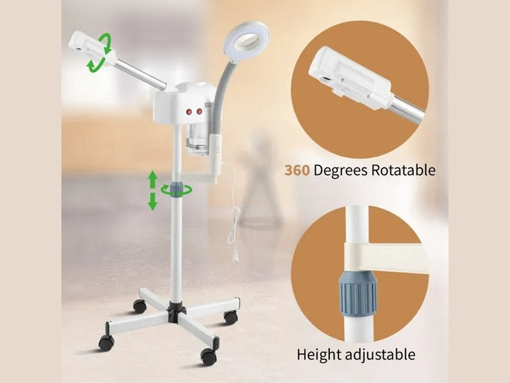 2 In 1 Facial Steamer With 3X Magnifying Lamp
