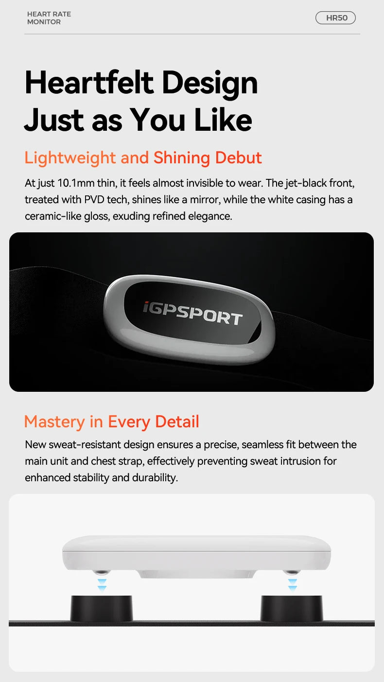 IGPSPORT HR70 HR50 Heart Rate Speed Sensor Wireless Health Fitness Smart Bicycle Heart Rate Monitor Hand Strap Bluetooth ANT+