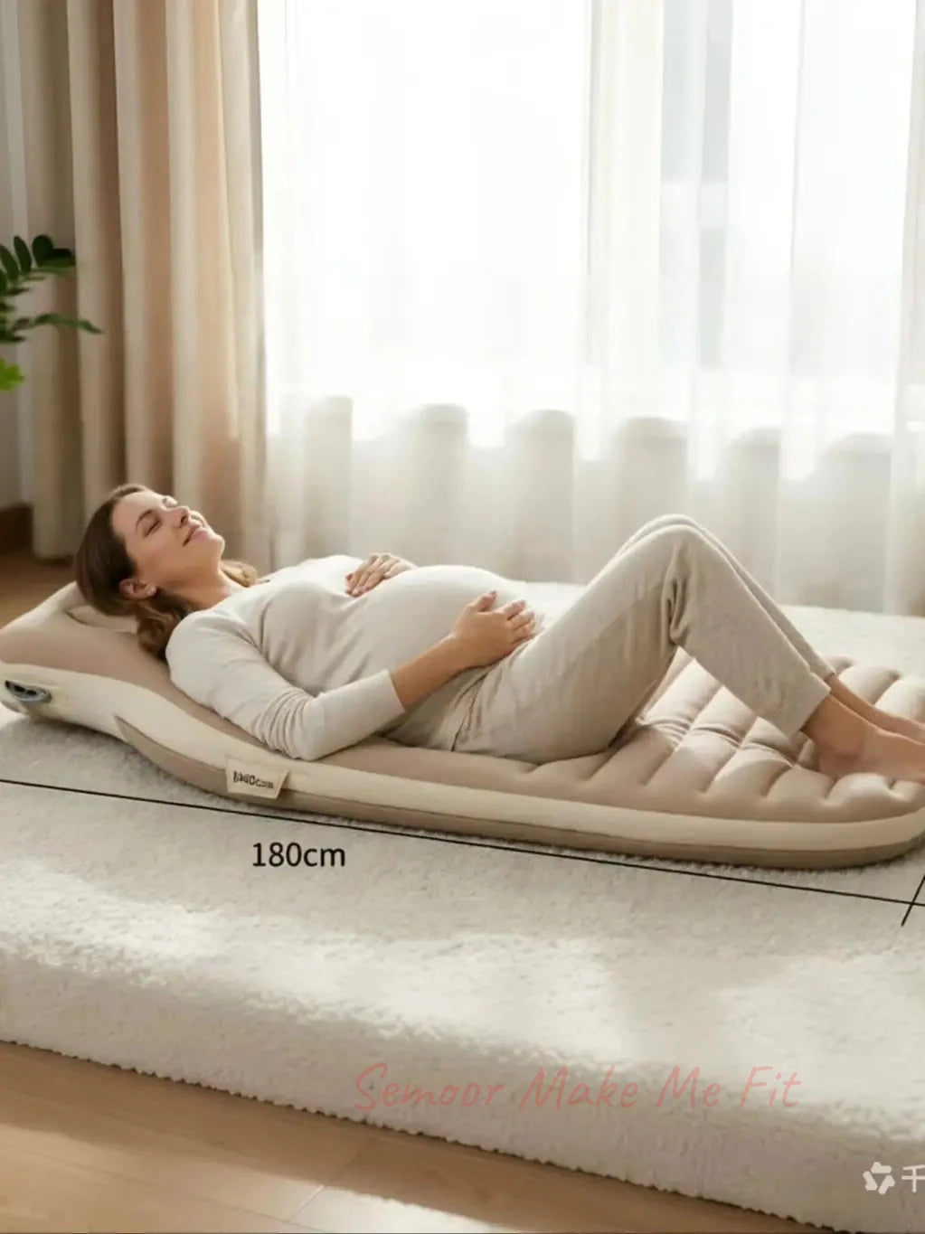 Inflatable Pregnancy Pillow Mat, Ergonomic PVC Maternity Lounger for Back Pain Relief, Portable Sleeping Pad for Pregnant Women