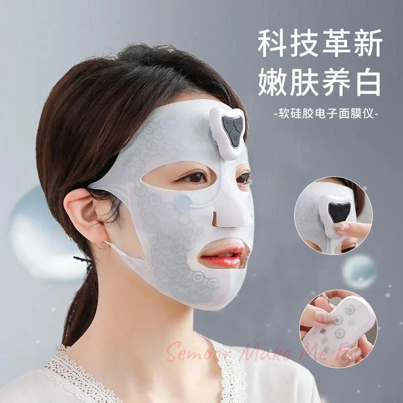 Electronic mask micro-current intelligent lift beauty essence introduction skin rejuvenation and whitening household pulse