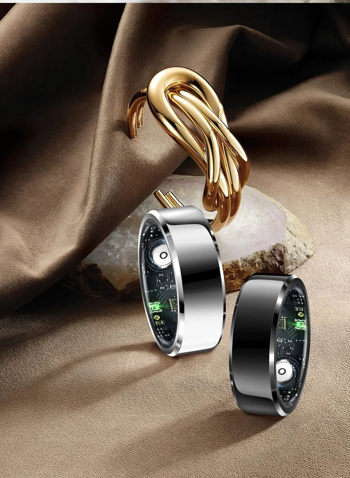Smart Ring FOR Huawei Xiaomi Heart Sports Ring  Black Technology Sleep Monitoring Xiaomi Bluetooth Suitable for ios/Android