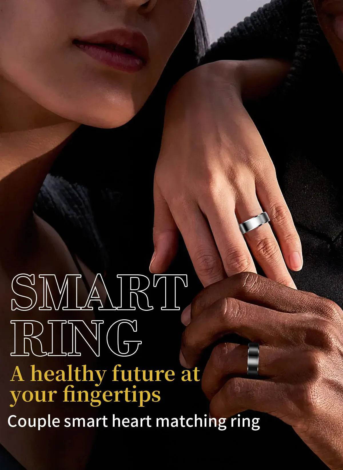 Smart Ring FOR Huawei Xiaomi Heart Sports Ring  Black Technology Sleep Monitoring Xiaomi Bluetooth Suitable for ios/Android