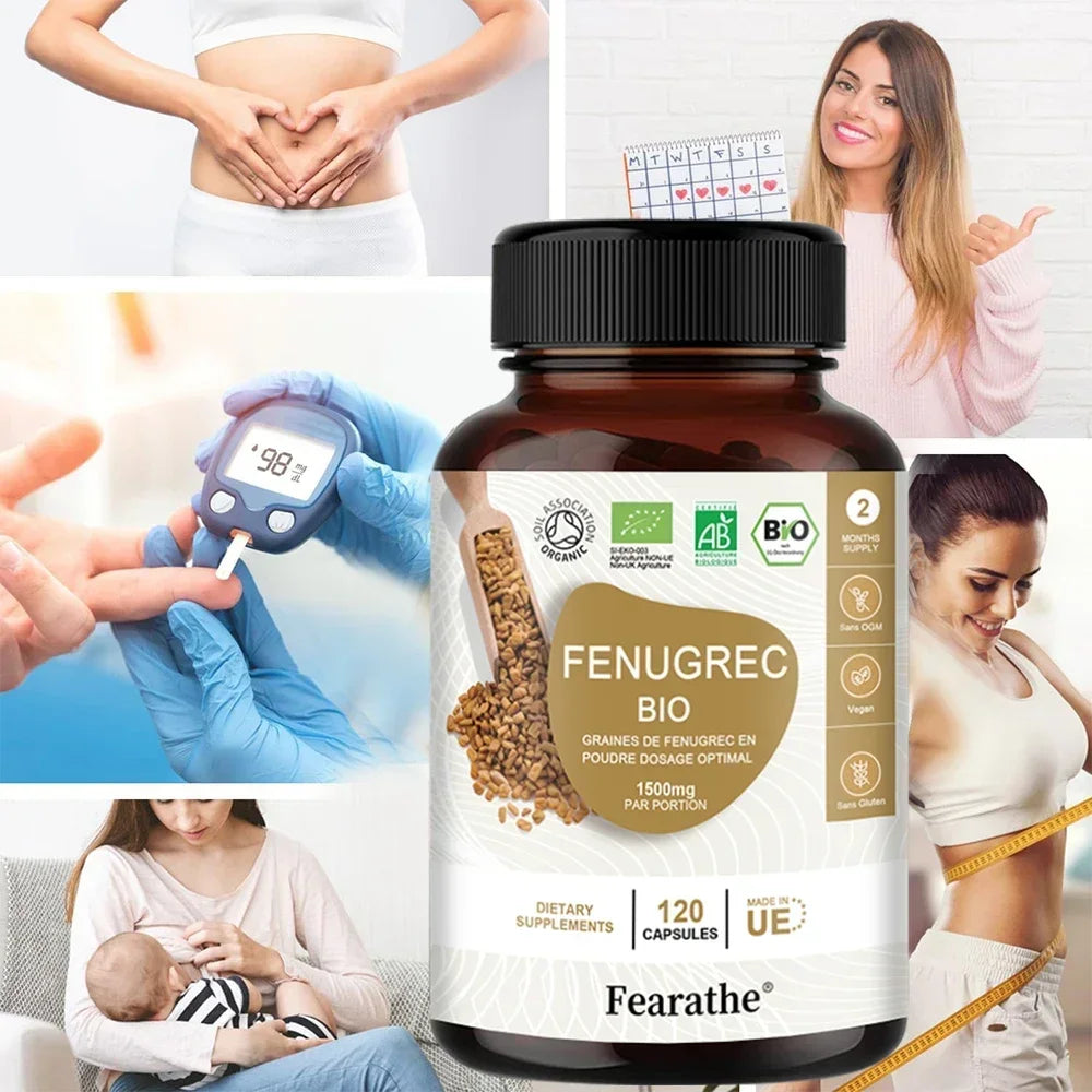 Fenugreek 1500 mg - Organic Fenugreek, Rich in Protein and Vitamins - Helps with Digestion, Cholesterol, Weight Management