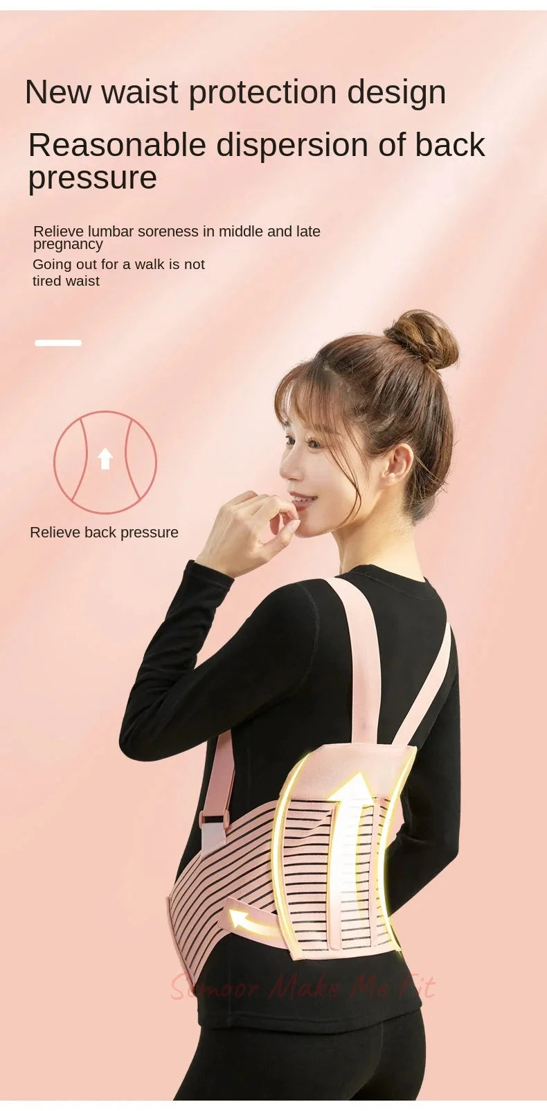 Comfort Breathable Pregnant Pregnancy Belly Support Pregnant Women's Prenatal Shoulder Support Abdominal Belt for Pregnant Women