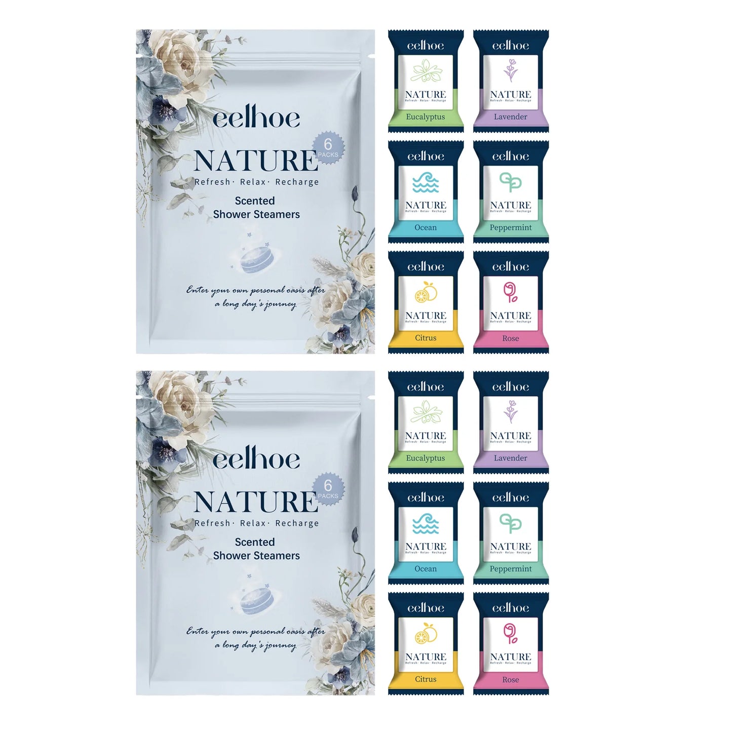 Aromatherapy Shower Steamers Natural Essential Oil Spa Experience Deep Cleansing Moisturizing Body Care Home Relaxation Gift Set