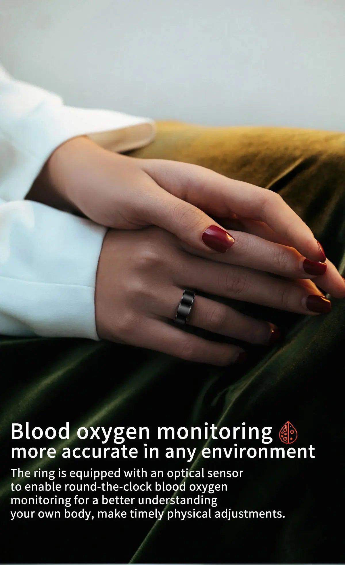 Smart Ring FOR Huawei Xiaomi Heart Sports Ring  Black Technology Sleep Monitoring Xiaomi Bluetooth Suitable for ios/Android
