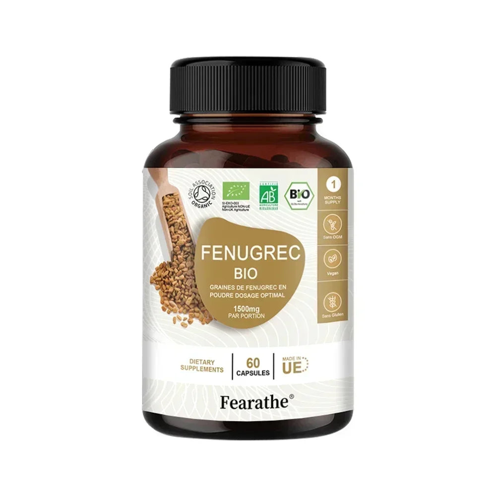 Fenugreek 1500 mg - Organic Fenugreek, Rich in Protein and Vitamins - Helps with Digestion, Cholesterol, Weight Management