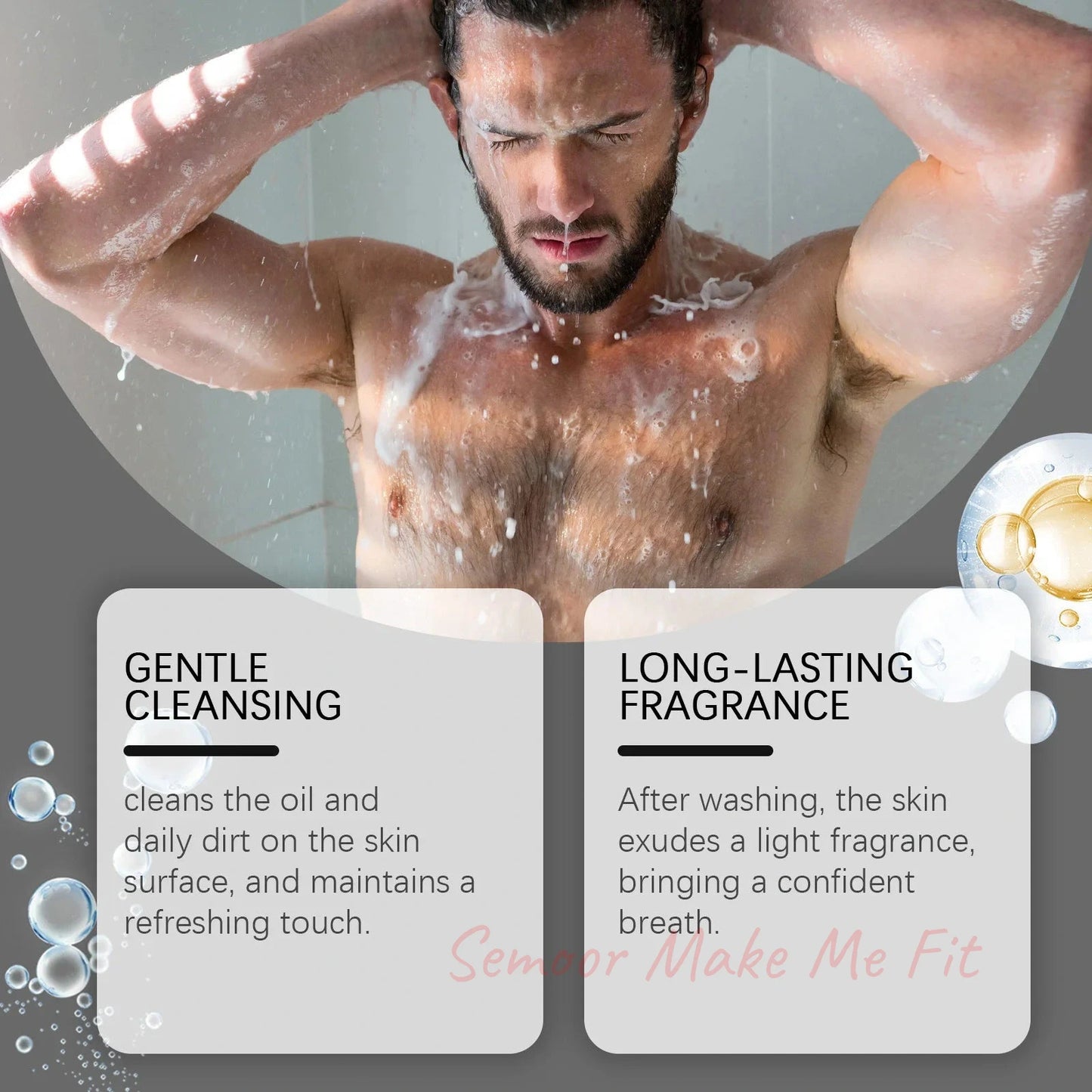 Fragrance Shower Gel Gift Set Deep Cleansing Shower Gel Moisturizing Refreshing Scent Long Lasting Fragrance Oil Control