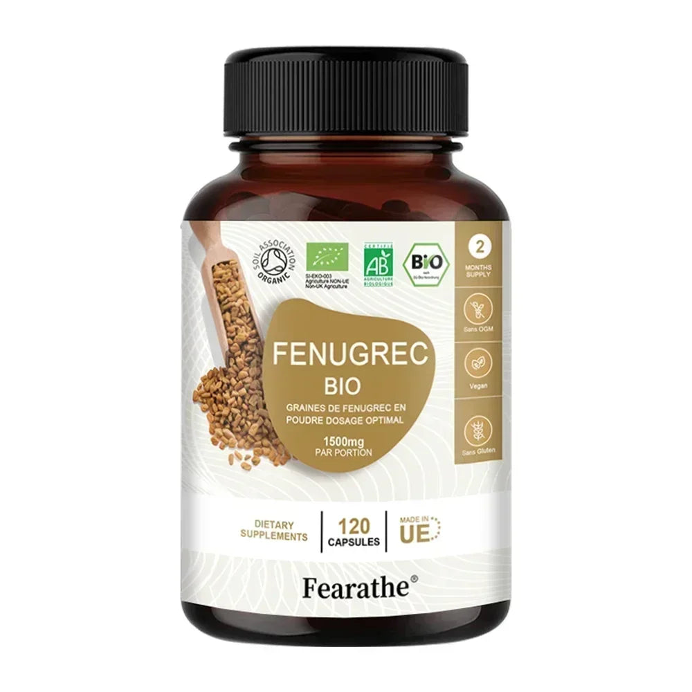 Fenugreek 1500 mg - Organic Fenugreek, Rich in Protein and Vitamins - Helps with Digestion, Cholesterol, Weight Management
