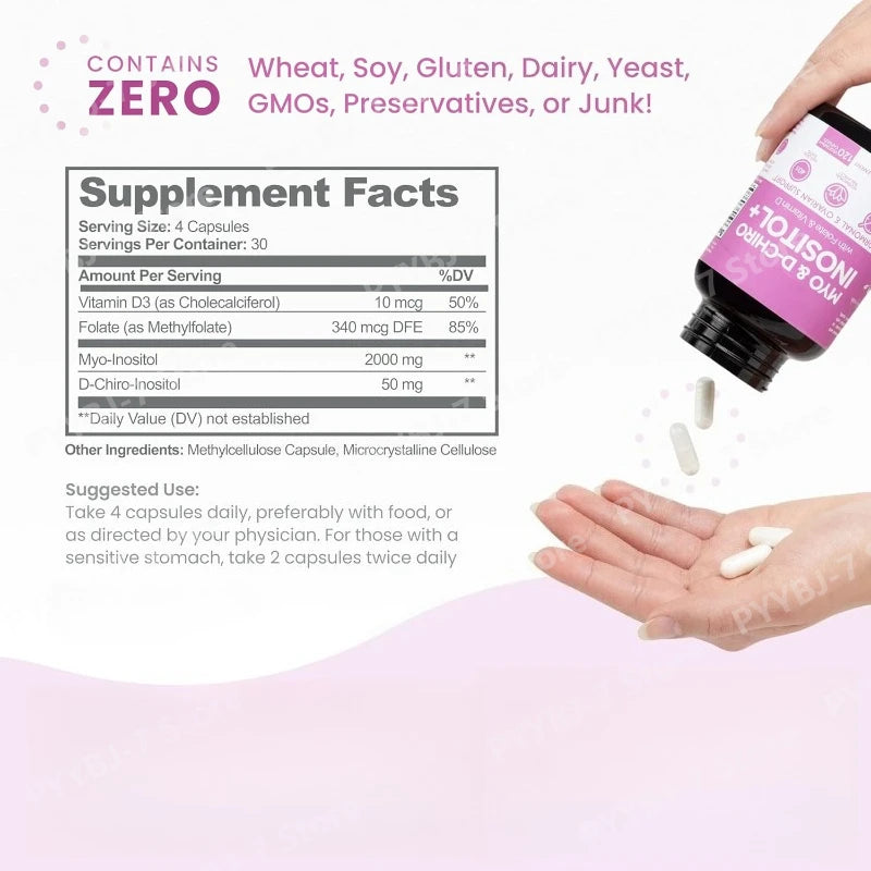 Optify Inositol Supplement for Women Folate and Vitamin D Support Healthy Hormonal Balance Regular Cycles Ovarian Health