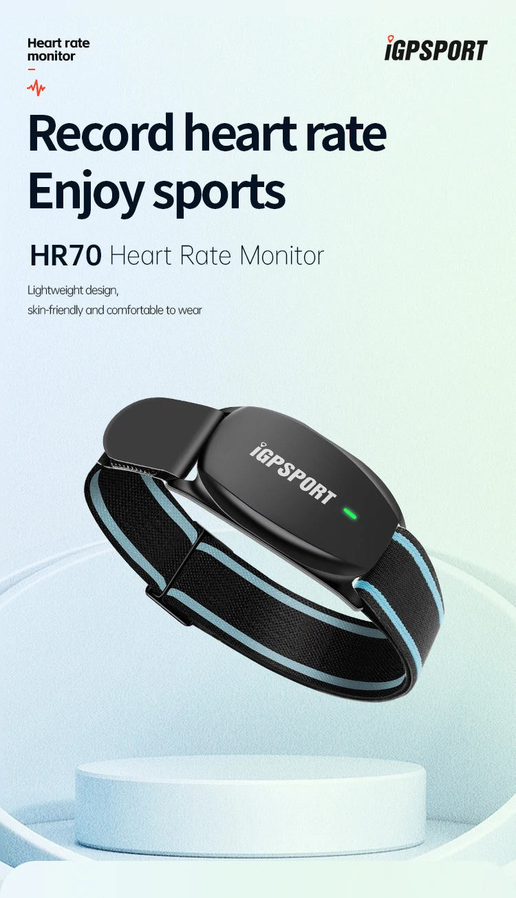 IGPSPORT HR70 HR50 Heart Rate Speed Sensor Wireless Health Fitness Smart Bicycle Heart Rate Monitor Hand Strap Bluetooth ANT+