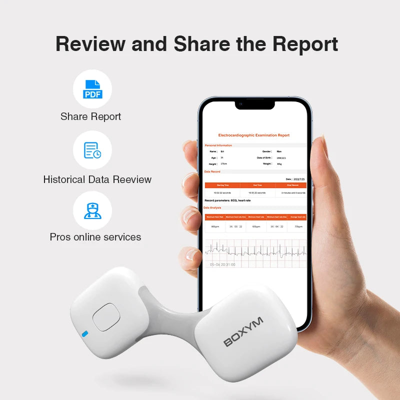 Mobile Electrocardiograph 24 Hours Heart Rate Wearable Wireless Cardiac EKG Monitor Personal ECG Recorder  new brand