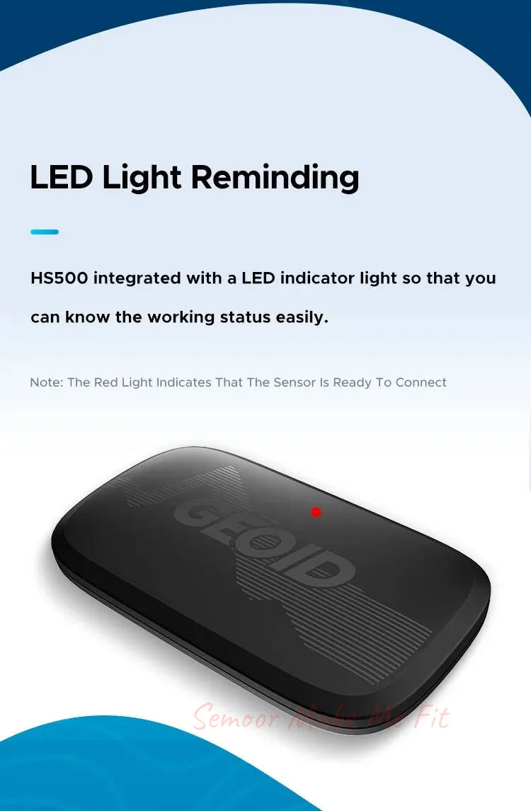 GEOID HS500 Heart Rate Monitor Fitness Equipment Ant Bluetooth Heart Rate Sensor with Chest Strap Tracking LED Light