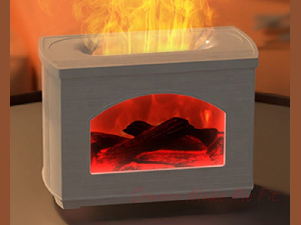 New Simulated Fireplace Air Humidifier Flame Effect Aroma Oil Diffuser