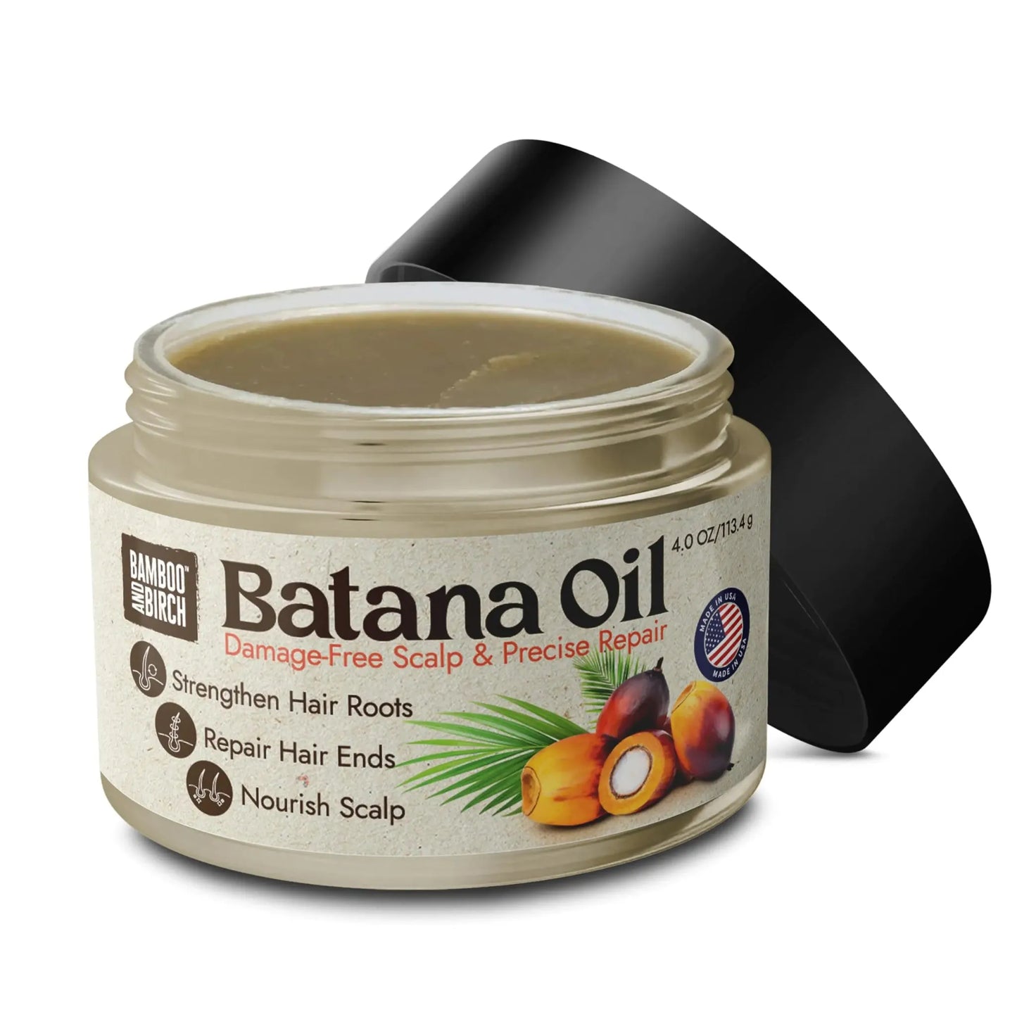 Bamboo & Birch Organic Batana Oil Hair & Skin Therapy 4 Oz - Semoor Make Me Fit