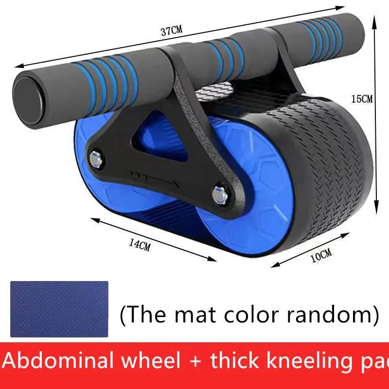 Double Wheel Abdominal Exerciser Women Men Automatic Rebound Ab Wheel Roller Waist Trainer Gym Sports Home Exercise Devices - Semoor Make Me Fit