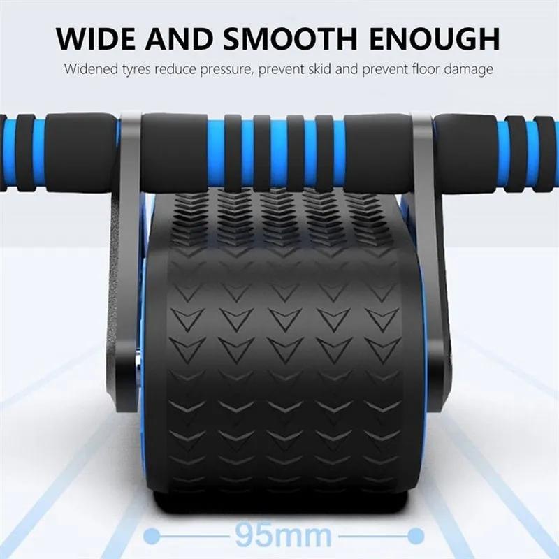 Double Wheel Abdominal Exerciser Women Men Automatic Rebound Ab Wheel Roller Waist Trainer Gym Sports Home Exercise Devices - Semoor Make Me Fit