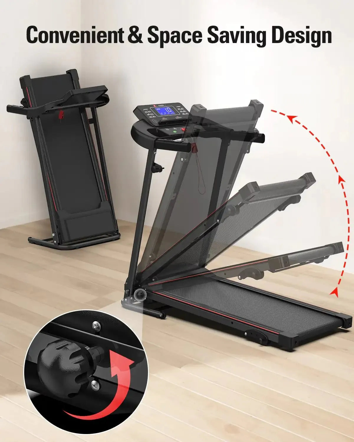 Foldable Treadmill Fitness Walking Machine - Semoor Make Me Fit
