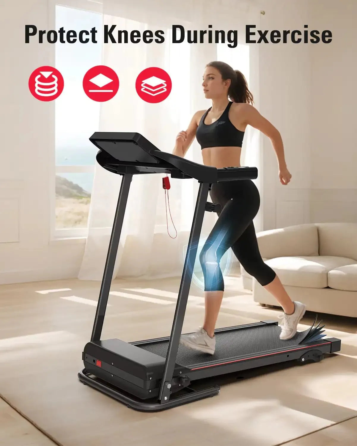 Foldable Treadmill Fitness Walking Machine - Semoor Make Me Fit