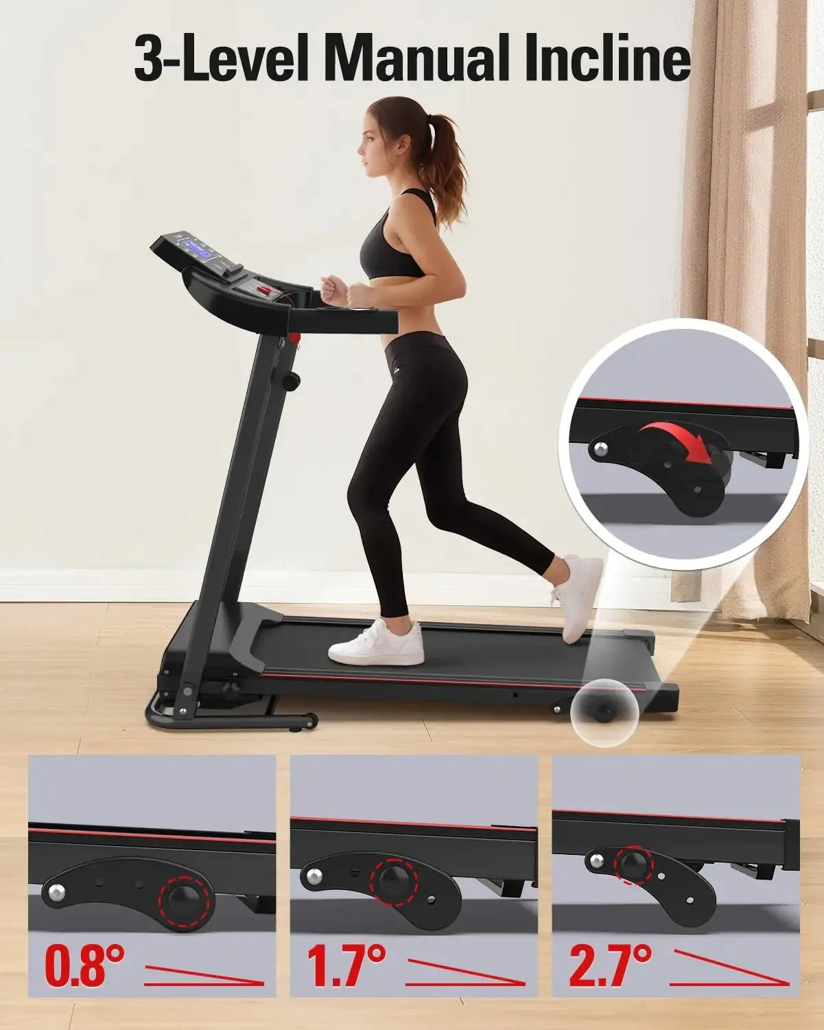 Foldable Treadmill Fitness Walking Machine - Semoor Make Me Fit