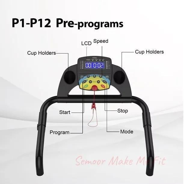 Folding Treadmill Electric Running Machine - Semoor Make Me Fit