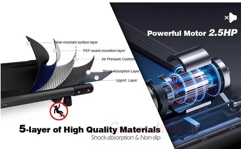 Folding Treadmill Electric Running Machine - Semoor Make Me Fit