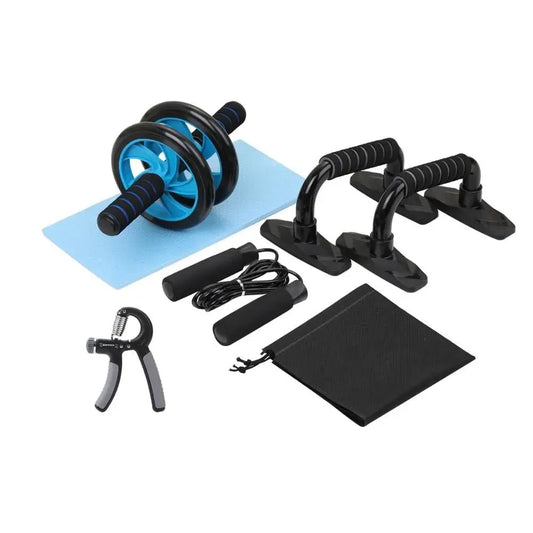 Home Fitness Set: Abdominal Wheel Roller, Push - Up Bar, and Jump Rope - Semoor Make Me Fit