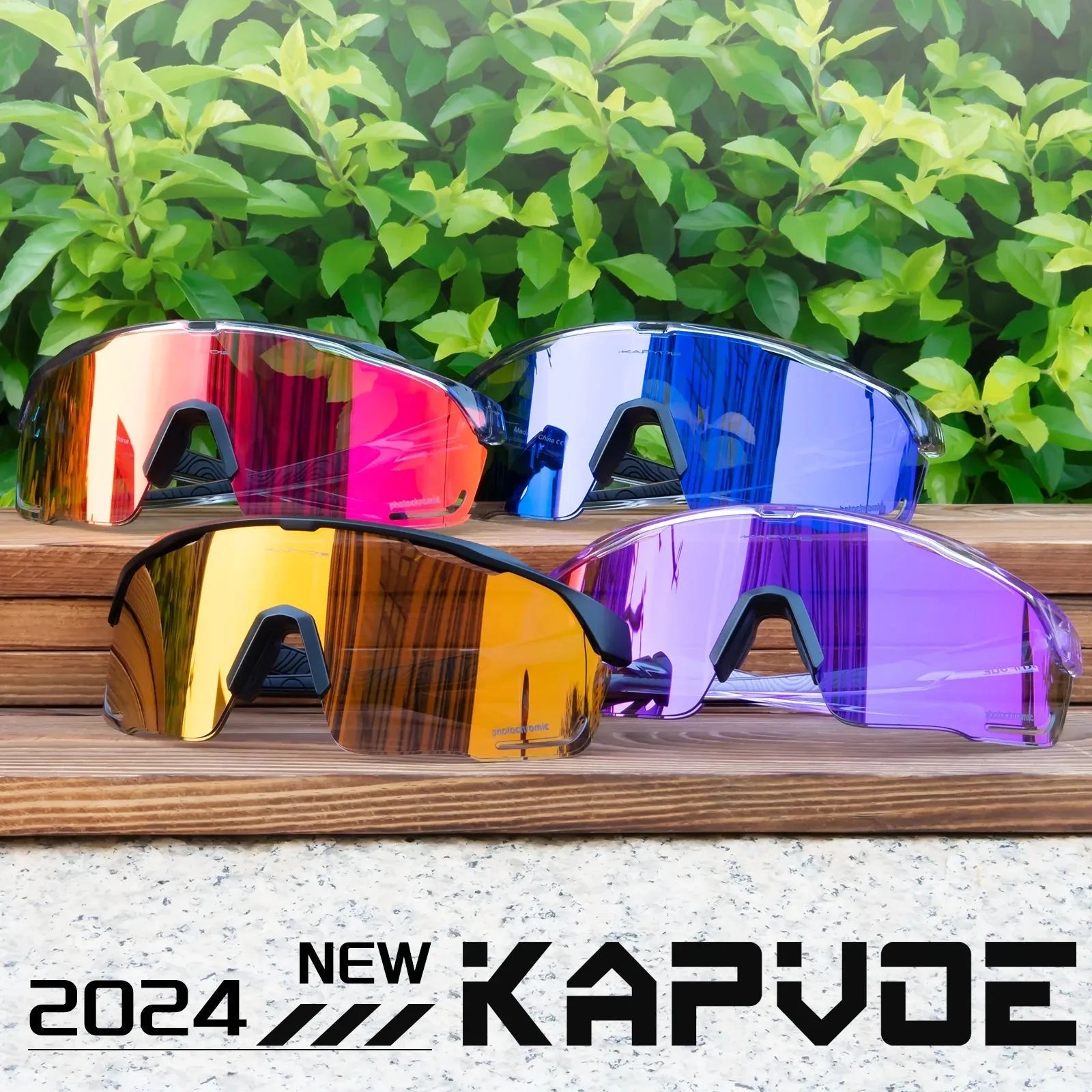 Kapvoe Photochromic Cycling Sunglasses UV400 Cycling Glasses Bike Eyewear Outdoor Entertainment Sports Glasses Bicycle Goggles - Semoor Make Me Fit