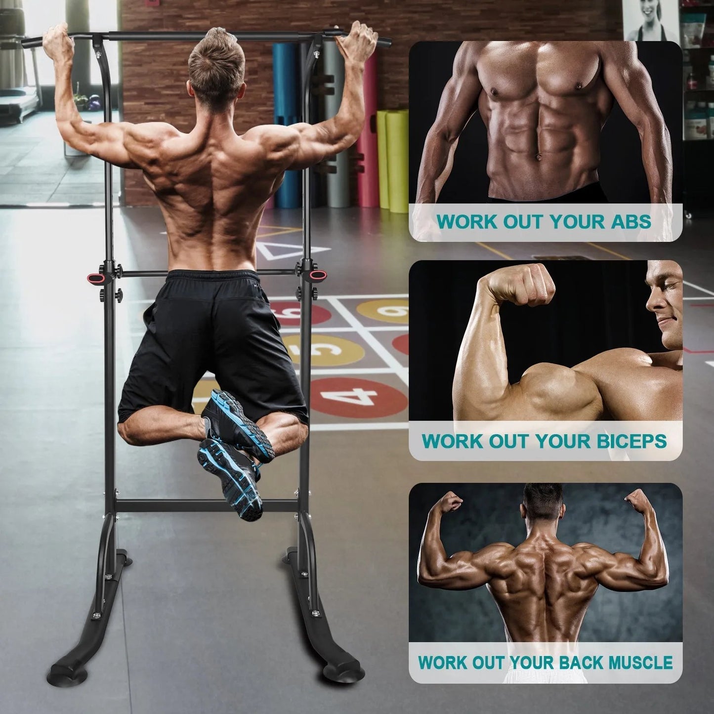 Power Tower Exercise Parallel Bar Pull - Up Bar - Semoor Make Me Fit