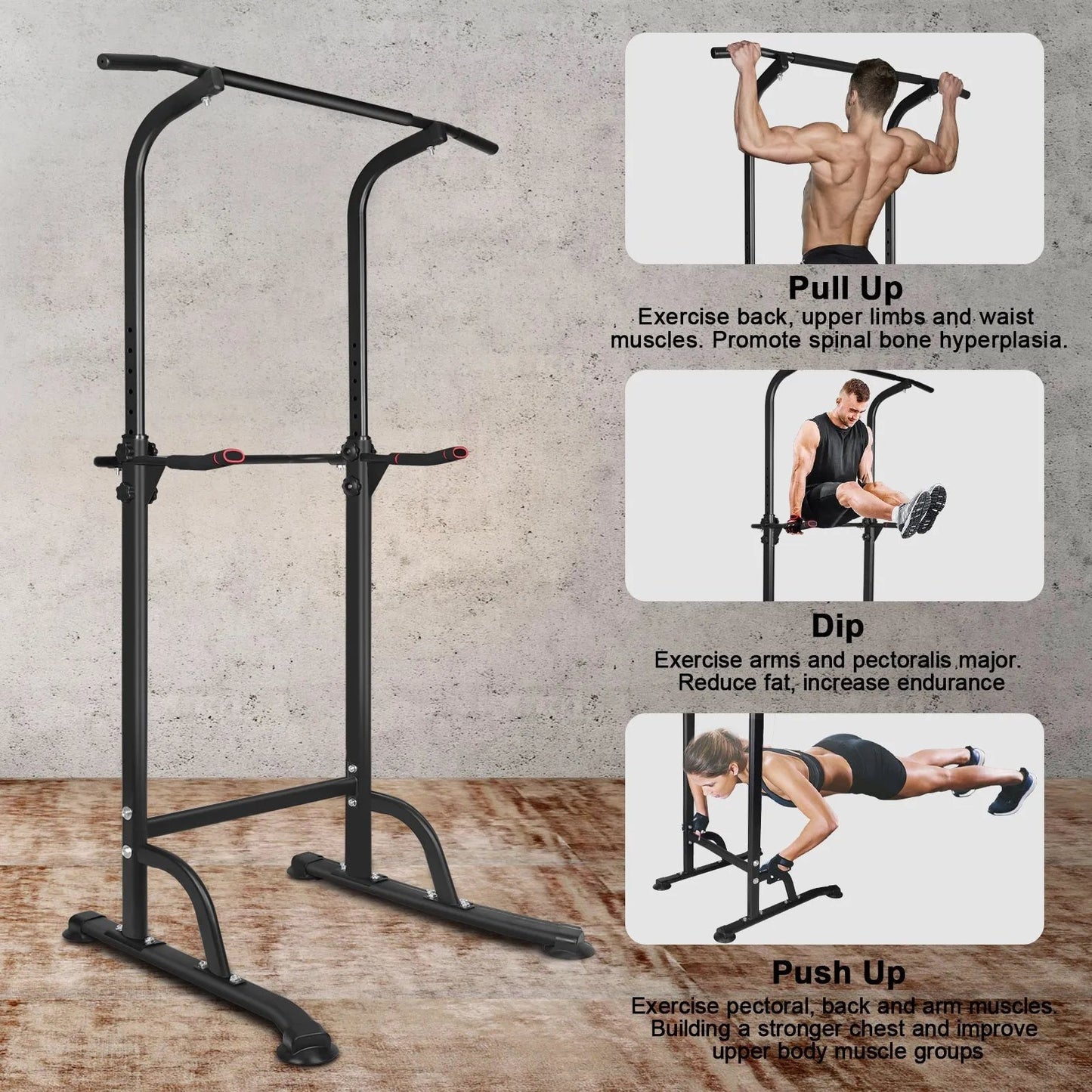 Power Tower Exercise Parallel Bar Pull - Up Bar - Semoor Make Me Fit