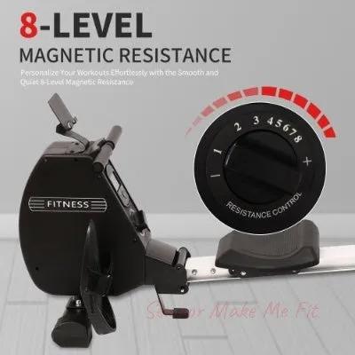 Rowing Machine 264 LBS Weight Capacity Foldable Rower For Home Use With Comfortable Seat Cushion - Semoor Make Me Fit