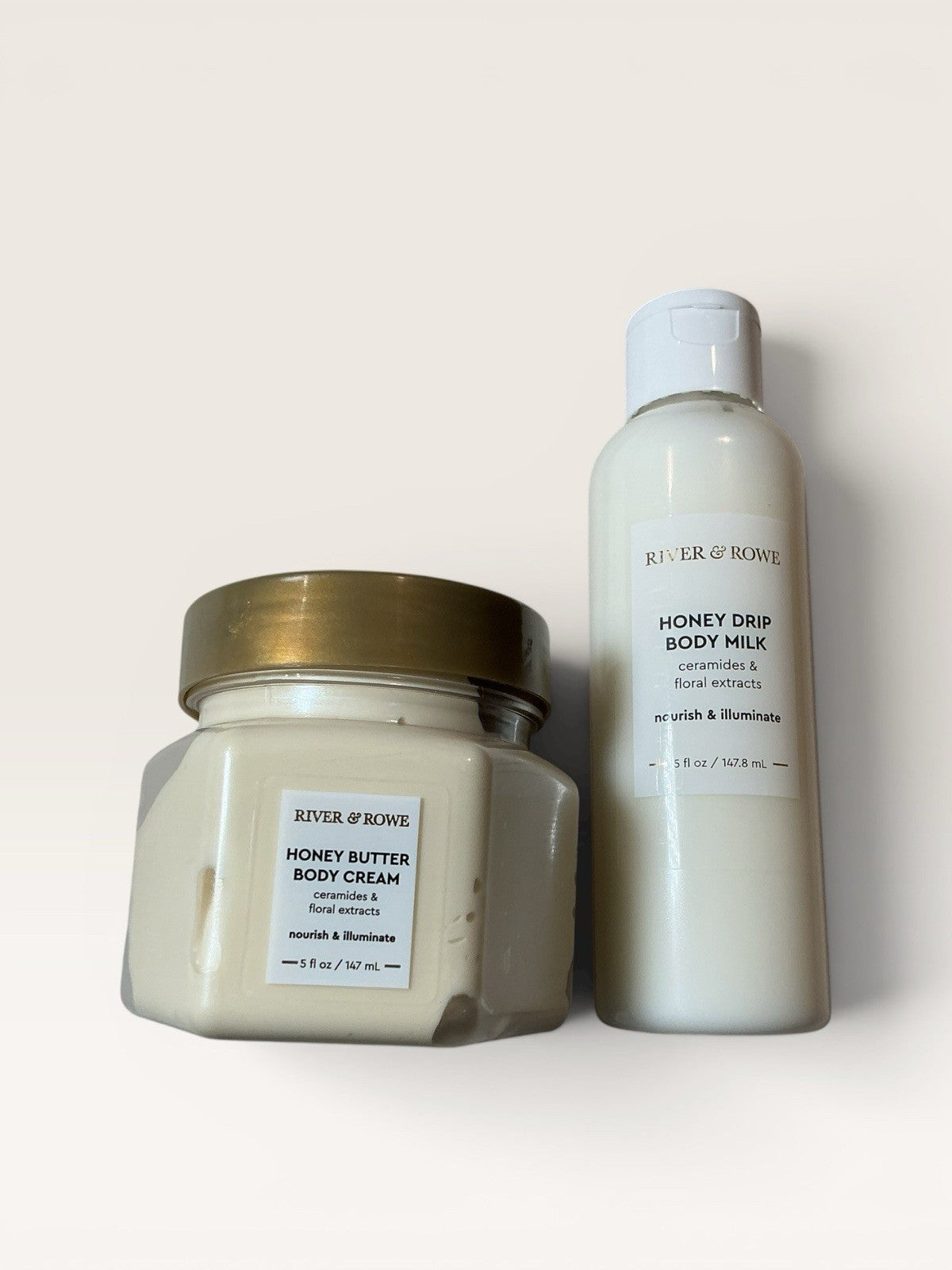 Body Care Set River & Rowe Honey Butter Body Cream +Honey Drip Body Milk Bundle