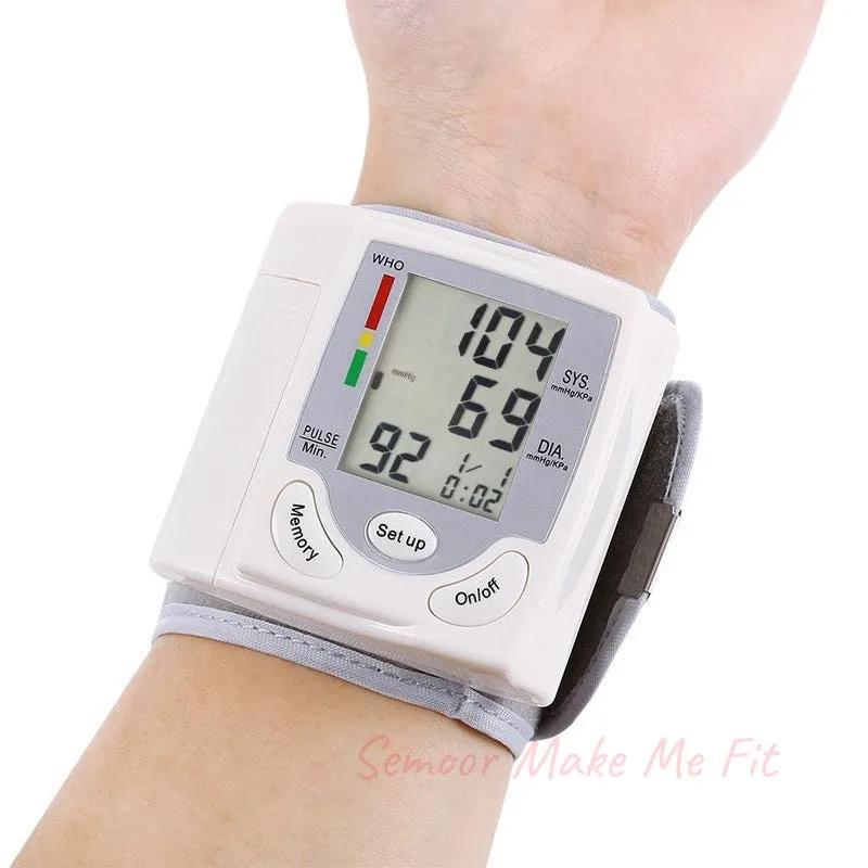 Wrist Blood Pressure Monitor, Fully Automatic Blood Pressure Measuring Device, Electronic Blood Pressure Monitor, Blood Pressure Measuring Device For Elderly People To Measure Hypertension - Semoor Make Me Fit