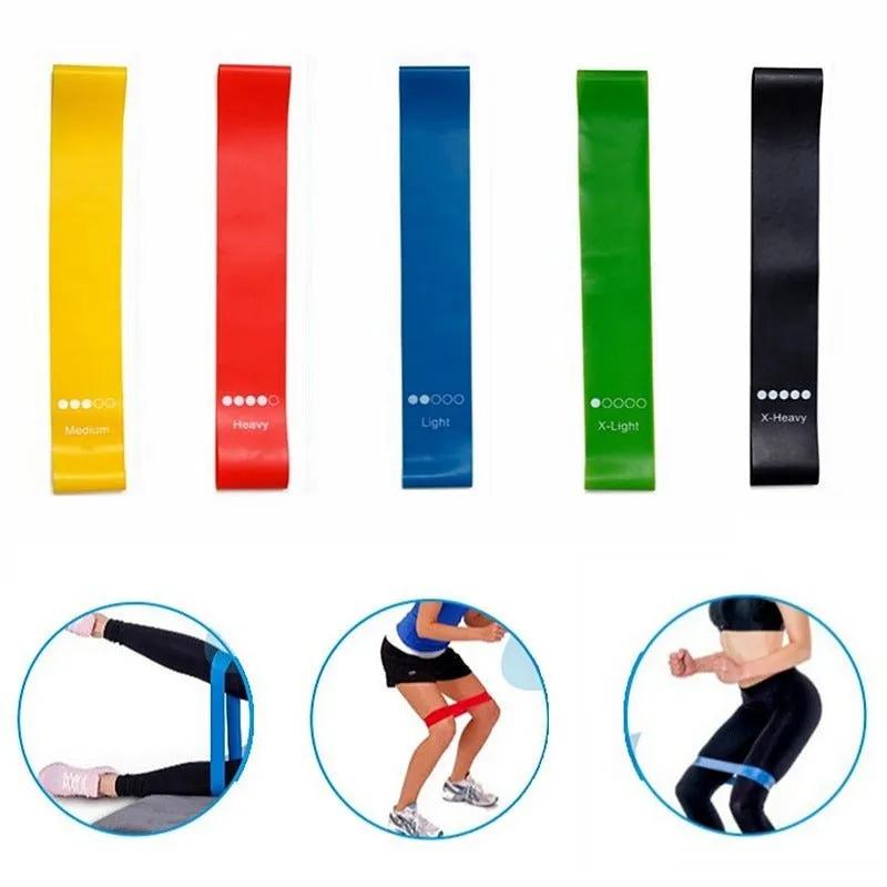Yoga Resistance Rubber Bands Indoor Outdoor Fitness Equipment 0.35mm - 1.1mm Pilates Sport Training Workout Elastic Bands - Semoor Make Me Fit